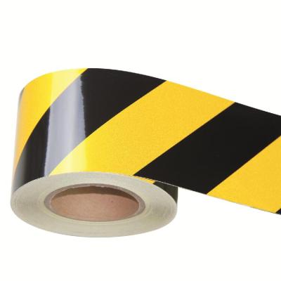 China Black And Yellow Plastic Caution Barricade Line Warning 3M 766 Vinyl Tape for sale