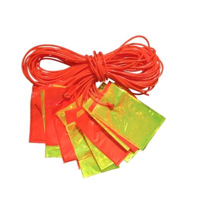 China A1410 Plastic Hanging Red Warning Flag Thumping String Hand Plastic Warning for sale