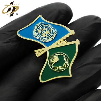 China New Selected Africa Die Cast Gold Plated Metal Africa Flag Design Soft Enamel Lapel Pins Custom for sale