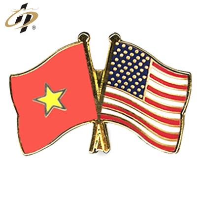 China Europe factory supply custom high quality metal enamel flag lapel pin for souvenir for sale