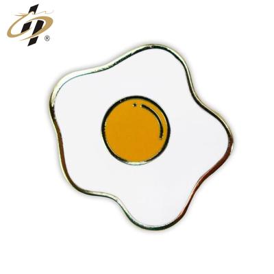 China Europe China Factory Wholesale Gold Plated Funny Egg Enamel Badge Pins for sale