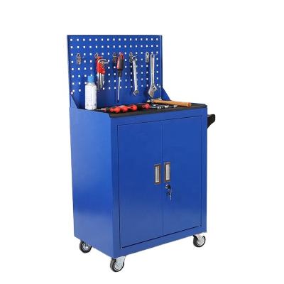 China Garage Shop Tools Warehouse Storage Tool Cabinet with Wheel and Handles Multifunctional Demountable Cabinet with Two Door Storage Tool Cabinet Cart for sale