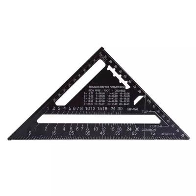 China 12 inch aluminum alloy multifunctional measuring and drawing triangular ruler for sale