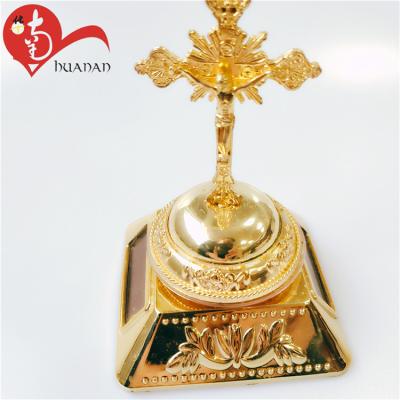 China Europe Christian Jesus Crucifix Plastic Statue with Rotating Base for sale