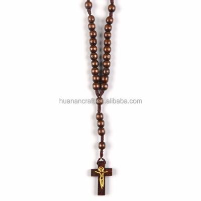 China Religious Wooden Cheap Wholesale Catholic Holy Prayer Rosary Wooden Parts for sale