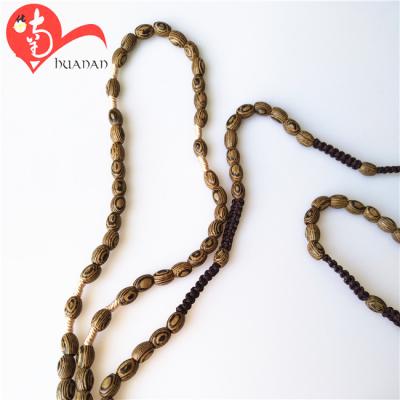 China Huanan Prayer Rosary Opens Religious Crafts Prayer Rosary Olive Wood Painting Necklace for sale