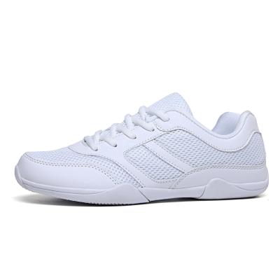 China PU+ Mesh School Cheerleading Uniforms White Dance Shoes Custom Cheer Shoes for sale