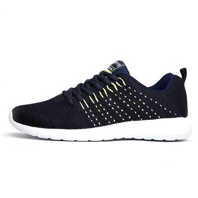 China Wholesale Anti-odor Dark Blue Men's Casual Walking Running Shoes Lace Up Breathable Sneaker For Men for sale