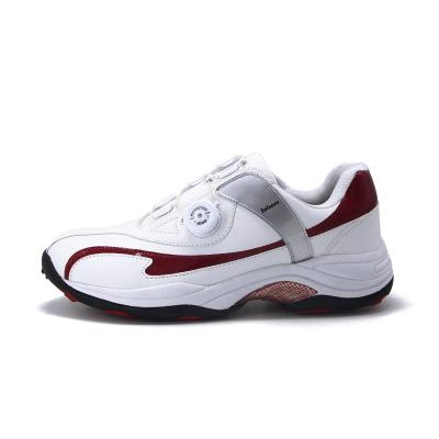 China Automatic Lacing System Joy Golf Genuine Leather Colored Foot Shoes Sepatu Golf for sale