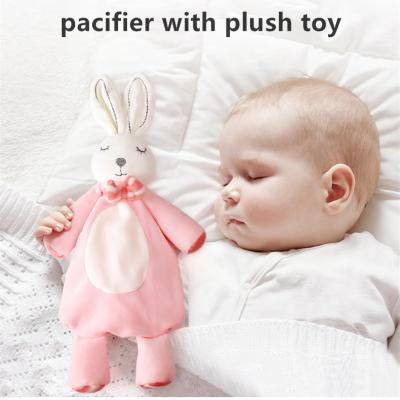 China Baby Walking Protect Head Pillow Pacifier With Plush Toy Stuffed Baby Can Bite Cute Rabbit Aids For Newborn Baby Sleeping 0-12 Months for sale