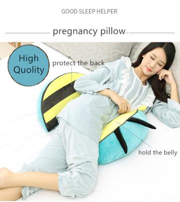 China Cute Pattern Anti-static Pregnancy Shaped Yellow Maternity Pillow G Pillow For Pregnant Woman for sale