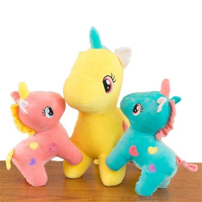 China Baby Accompany Cartoon Unicorn Plush Toys Small Pony Doll Kawaii Toys for sale