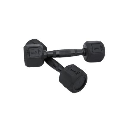 China Rubber-covered Dumbbell Dumbbell Factory Hot Sales Cast Iron Dip Plastic Dumbbell for sale