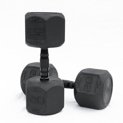 China Dumbbell Workout Equipment Home Weight Lifting Muscle Training Dumbbell Rubber Covered Fitness Equipment for sale