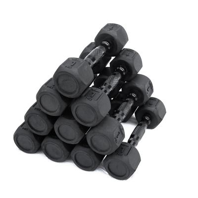 China Factory Wholesale Gym Dumbbell Dumbbell Rubber Covered Dumbbell Set Hex Dumbbell Bodybuilding for sale