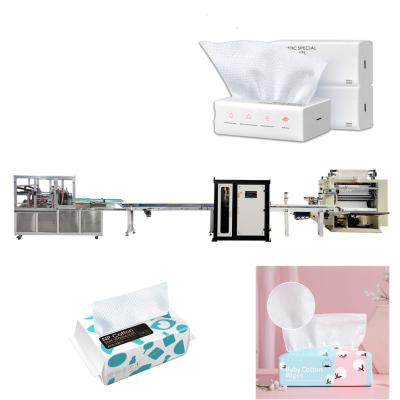 China Hotels Extractive Face Towel In Automatic Or Semi Automatic Bags Disposal Automatic Cotton Soft Towel Production Line for sale