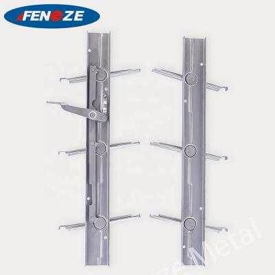 China Traditional Window Galvanized A1 Steel Frame Low Cost 6inch Glass Jalousie Iron Canopy Frame for sale