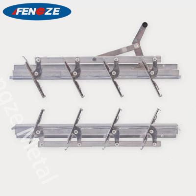 China Shutter Bracket Tanzania 44mm 4 Inch Silver Oxide Thin Aluminum Louver Slat Window Frames for sale