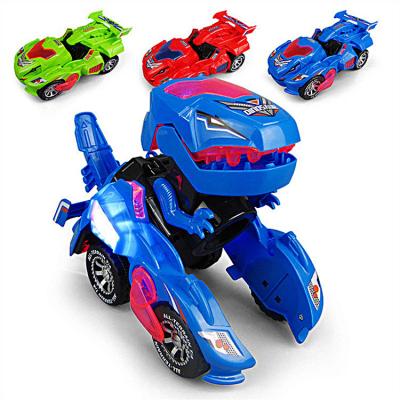 China New Design Educational Deformation Vehicle Dinosaurs Cool Kids Car Toys Electric Dinosaurs HG-788 788 Electric Tank for sale