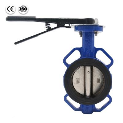 China General Bundor DN50 Handle Wafer Butterfly Valve Control Valve With Pin Price for sale