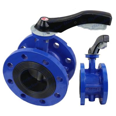 China High yield Bundor PN16 iron fabrication cast iron dn200 flange type ductile butterfly valve for sale