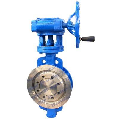 China General Bundor Wafer Butterfly Valve Handles Hard Metal Seat Weld Butterfly Valve for sale