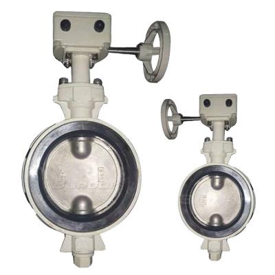 China General Bundor Manual Worm Gear Actuator Butterfly Valve DN 50-300 PN10/16 ANSI Gearbox Butterfly Valve for sale