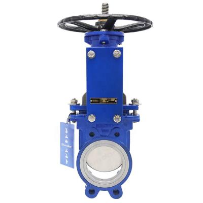 China Bundor class150 DN100 WCB anti-corrosion wafer type knife gate valve maker for sale