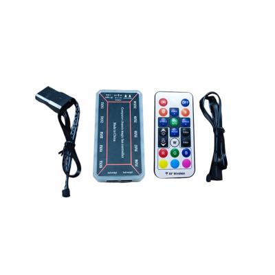 China Computer Case Motherboard Sync Interface 6-Pin RGB Small Fan 4-Pin Controller For ARGB Fans Remote Control for sale