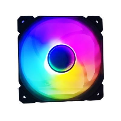 China Computer Case Chassis Fan 12cm Large LED Air Volume Cooling Quiet Fan for sale