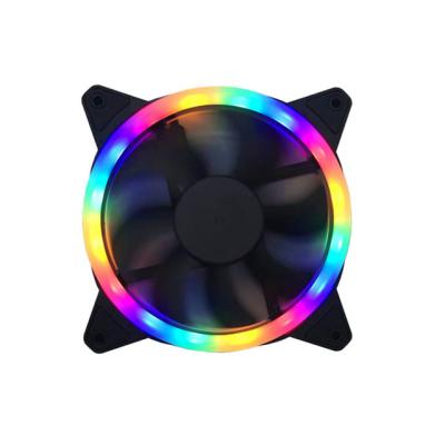 China Silent Computer Case Computer Case Fan 12cm Heat Dissipation ARGB Color Changing LED Light Fan for sale