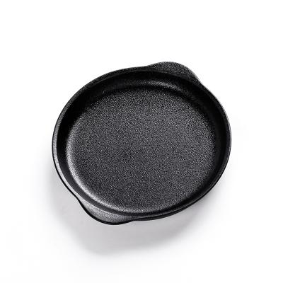 China Wholesale Disposable Japanese Style Porcelain Black Dish For Serving Food for sale