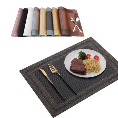 China Withc Serving Wedding PVC Poly Vinyl Chloride Rattan Place Mat Non Slip Sustainable Waterproof Heat Resistance Food for sale