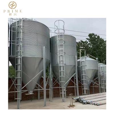 China Hog Fodder Silo Tower Manufacturers Storage Bins Poultry Food Easy Cleaning Tower For Barn Galvanized Steel for sale