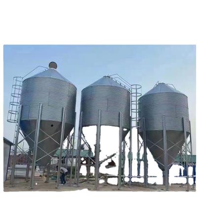 China Easy Cleaning Feed Silo Pigs Feed Storage Bins Poultry Feed Tower For Barn Galvanized Steel for sale