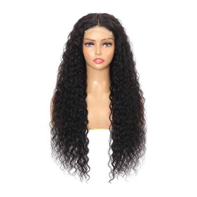 China Brazilian Water Wave Hair Lace Front Wigs Deep Wave Frontal Wig Hair Closure Wigs For Women for sale