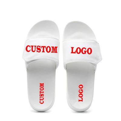 China Cushioning OEM Custom Slippers Couple Logo Outdoor Pictures Slippers Beach Company Gift Custom Shoes for sale