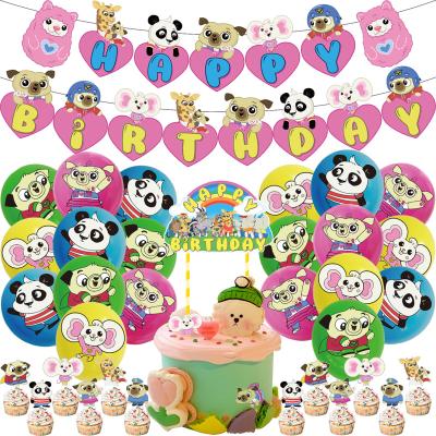 China Beauty Decorations Cartoon French Fries and Potatoes Birthday Party Supplies Kindergarten Pug Birthday Decoration for sale