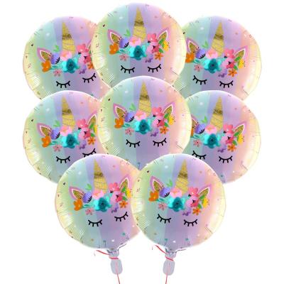 China Cute Decorations 2022 Amazon Bestselling 18inch Unicorn Foil Balloons Kids Birthday Favor Party Decoration Supplies for sale