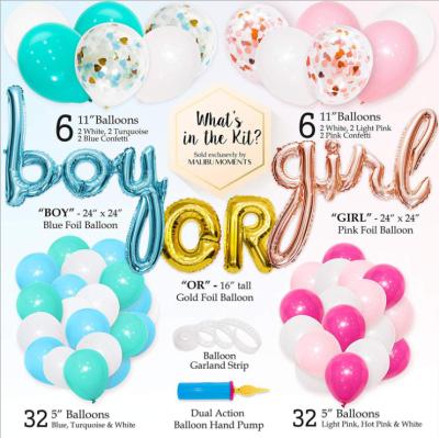 China Baby Shower Parry Supplies Latex Pink and Blue Balloons Boy or Girl Gender Reveal Supplies for sale