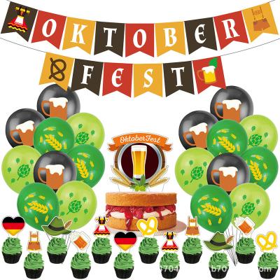 China Paper Oktoberfest Party Supplies Germany Festival Party Balloons Oktoberfest Themed for sale