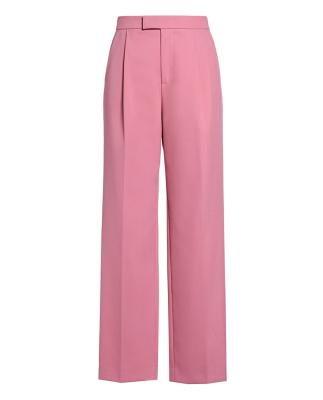 China 2021 Formal Customized Breathable Long Leg Ladies Casual Wear Black Pink Wide Leg Loose Girl's Pants for sale