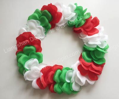 China Festival hot sale national flag garland soccer fans beautiful sports color party leis flag flower leis hawaiian flag garland for sale