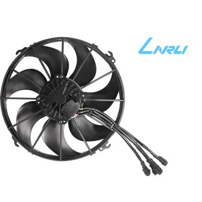 China Linrui SPL.ZN-261X Plastic Condenser Bus Air Brushless Fan 12V/24V for sale