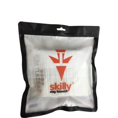 China Custom LOGO Clear zip lock plastic underwear zipper swimming clothes packaging bag for sale