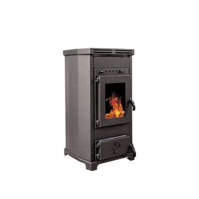 China ZLR08 Classic Hotel Black Cast Iron Indoor Firewood Burning Stoves for sale