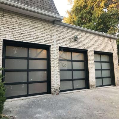 China Garage aluminum glass door panel garage door waterproof glass sectional transparent glass garage door for sale