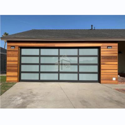 China Waterproof Modern Garage Glass Door Automatic Modern Garage Door Roller Luxury Garage Door for sale