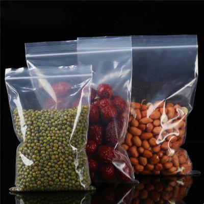 China 30mic 40mic 22mic Recyclable Wholesale Various Sizes Ziplock Bag Packaging Garment Clothing Food PE Jewelry Zip Lock Resealable Bag for sale