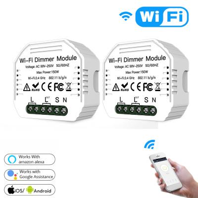 China 2 Way DIY WiFi Smart 2 Strip LED Light Dimmer Switch Module Life/Tuya APP Remote Control IN-WIFI-02GD for sale